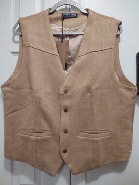 PJ Paul Jones Men's Tan Suede Vest Large